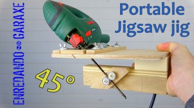 🔥 Amazing JIGSAW JIG for vertical 45 degrees miter cuts