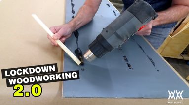 Ever heard of a steering wheel desk? And prepping the dressing mirror. | LOCKDOWN WOODWORKING 2.0