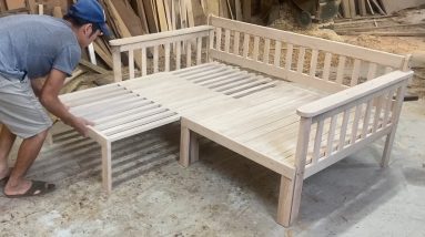 DIY Utility Woodworking Plan Incredible - Building A Chair Turn Into A Bed With Storage Compartment