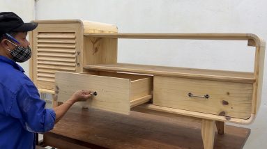 Amazing Woodworking Techniques And Skills Of Carpenter - Beautiful Modern TV Shelf Design Ideas