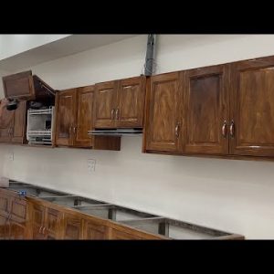 Amazing Woodworking Skills Carpenters Art - Build And Install A Large Wall Mounted Kitchen Cabinet