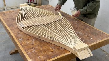Amazing Woodworking Art Incredible - Build A Coffee Table With Soft Curved Strips Of Wood