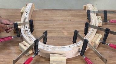 Amazing Woodworking Project - Tips And Tricks Bending Wood Into Curved Chair Without Steaming Wood