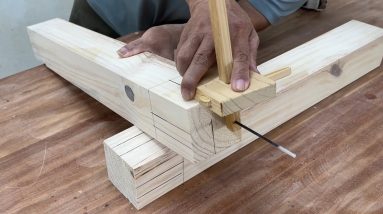 Amazing Extremely Flexible Working Skill Of Old Carpenter - Rugged Table Design With Simple Joints