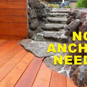 Building a floating deck over an uneven concrete slab