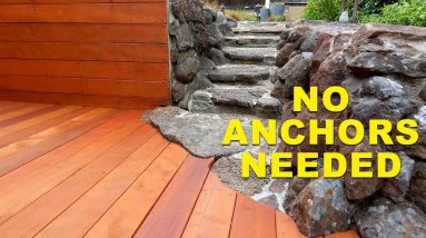Building a floating deck over an uneven concrete slab