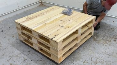 Woodworking Recycling Project Anyone Can Do It This Way - Build Table And Chair From Old Pallet Bar