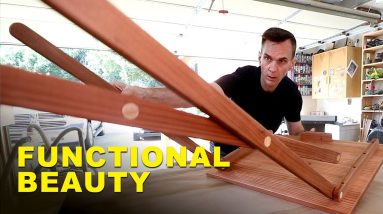 This folding tray table is easy to make. (Just don't make the dumb mistake I did!)