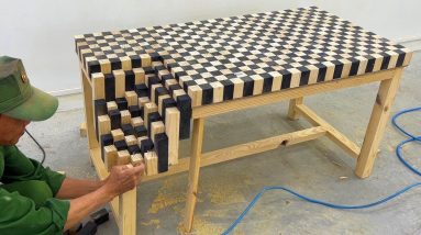Woodworking Techniques Excellent Craftsmanship - Creative And beautiful Table Design idea For Garden