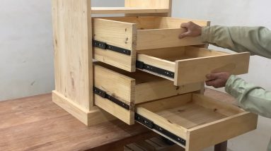 How To Build And Design A Incredible Cabinet With Hidden Drawers - Woodworking Project