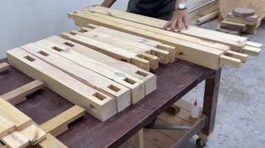 Amazing Carpenter's Master Woodworking Skills - Unique Coffee Table Build Idea For Garden