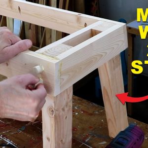 This garden bench cost less than $20 to make