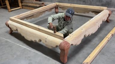 Amazing Techniques Woodworking Skills Ingenious And Incredible - Build A Large Bed Out Hardwood