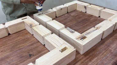 Amazing Smart Woodworking Techniques Easy Craft Work Skills - Build A Outdoor Beer Table For Garden