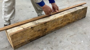 Amazing Woodworking Skills Craft Fastest Easy - Build A Simple Large Bed From Old Wood