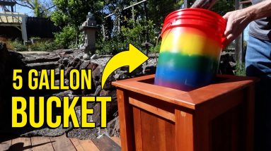 This clever planter box is easy to make in a weekend. Get one of those big box store buckets!