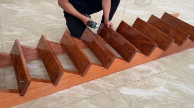 Amazing Ideas Woodworking Techniques Fastesy And Easy - Build And Install A Custom Wooden Staircase