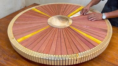 Amazing Woodworking Art: How to Build a Coffee Table with Elegant Curves