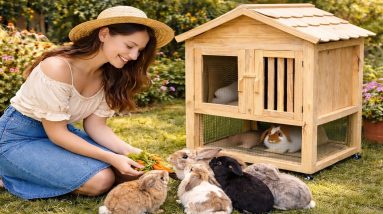 How Build A Wooden House For Your Pet (Two-Story Wooden Rabbit House) - Garden Interior Decoration
