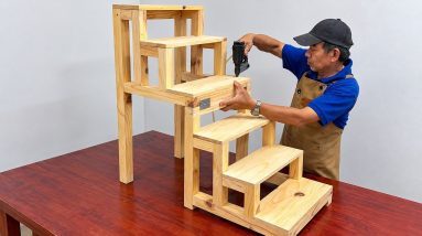 Project Smart Furniture - A Chair Designed To Be Cleverly Flipped Into A Portable Set Of Stairs