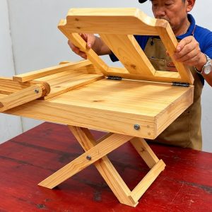 Amazing Woodworking Art Smart - Homemade Ideas Build A Foldable Desk And Chair Unit