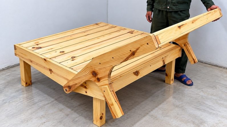 Space Saving Wooden Furniture - Build A Beautiful Bed And A Luxurious Chair—Both In A Single Product